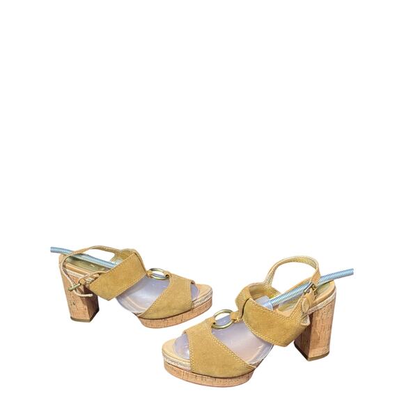 Coach Valeann platform leather sandal size 38.5 - Picture 1 of 7